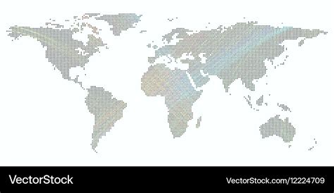 Colorful background with dotted world map Vector Image