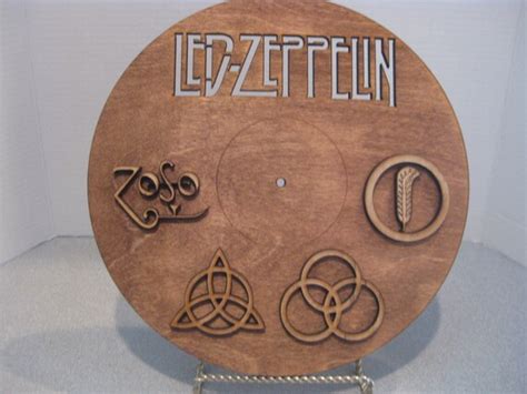 Led Zeppelin Zoso Wooden LP album with raised by DoubleGEmporium