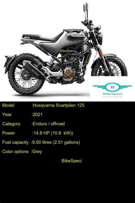 Husqvarna Svartpilen 125 | Price, Photos, Millage, Speed, Colours etc. | BikeSpeci | Price ...