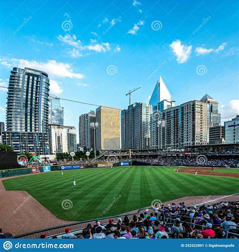 Baseball Charlotte Nc Knights Baseball Stadium and City Skyline ...