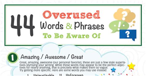 44 Overused Words & Phrases To Be Aware Of (Infographic)