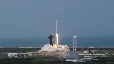 A first: Commercial rocket takes humans into space