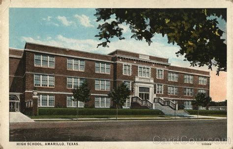 High School Amarillo, TX Postcard