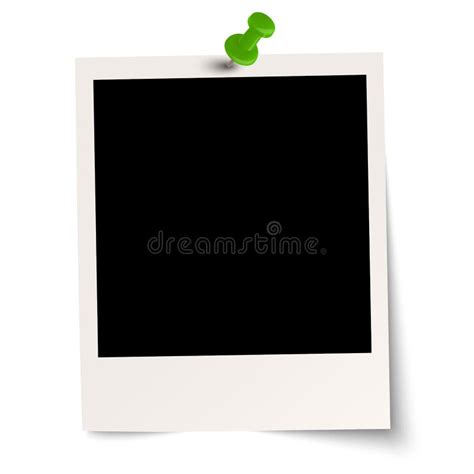 Blank Polaroid with Pin Needle Stock Vector - Illustration of ...