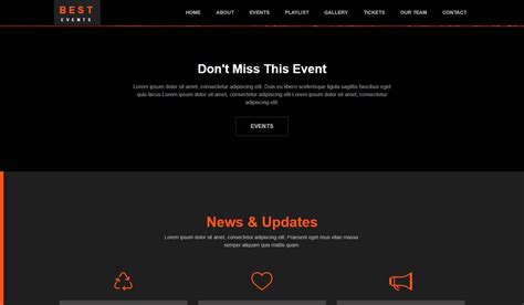 Best Event: An HTML5 Event Management Website Template | Best Free HTML/CSS Templates