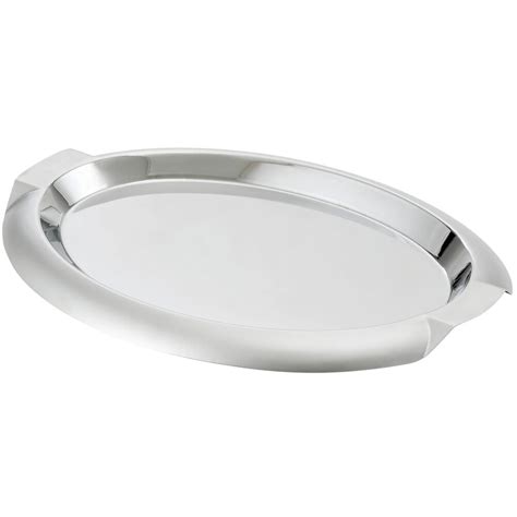 Vollrath 82061 Oval Stainless Steel Serving Tray with Handles - 17 5/8 ...