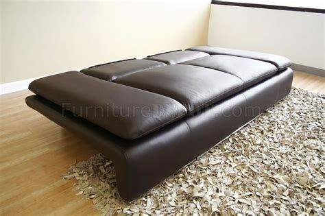 Modern Leather Sleeper Sofa & Loveseat Set w/Adjustable Arms