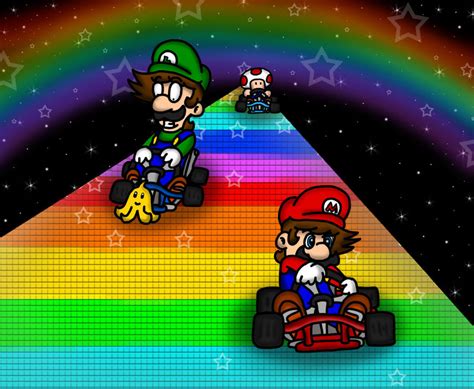 Rainbow Road SNES by HamSamwich on DeviantArt