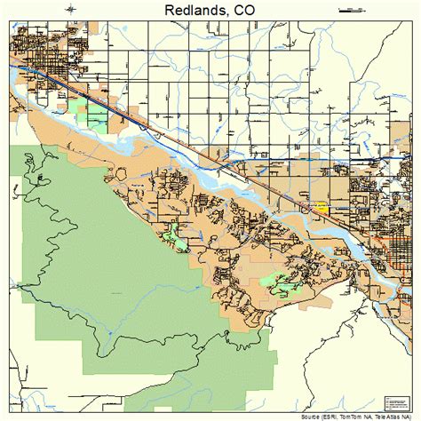 Redlands Colorado Street Map 0863375