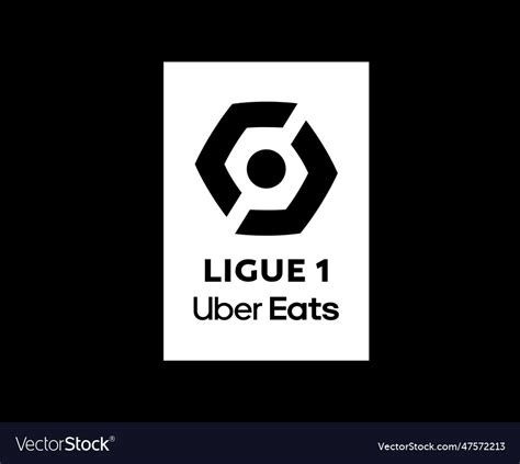 Ligue 1 uber eats logo black and white symbol Vector Image