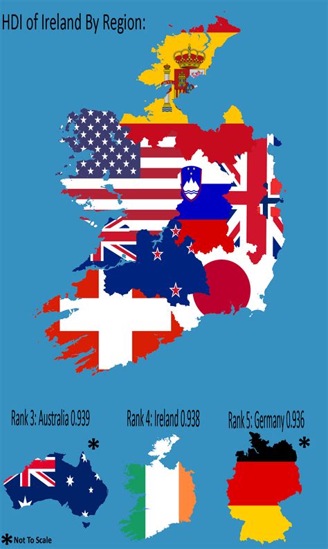 Flag Map of HDI of Ireland By Region : r/MapPorn