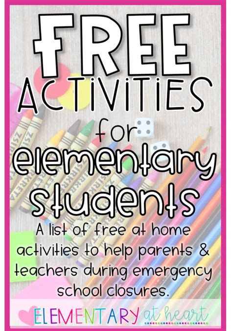 Free Activities for Elementary Students - Elementary at HEART