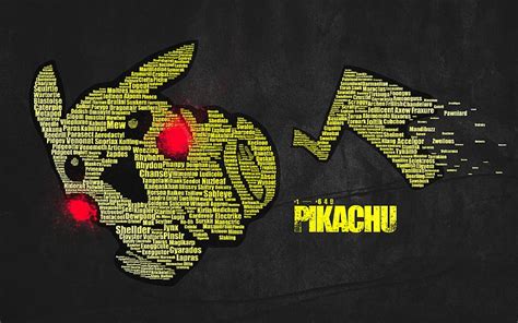 HD wallpaper: Pokemon Pikachu wallpaper, Pokémon, word clouds ...