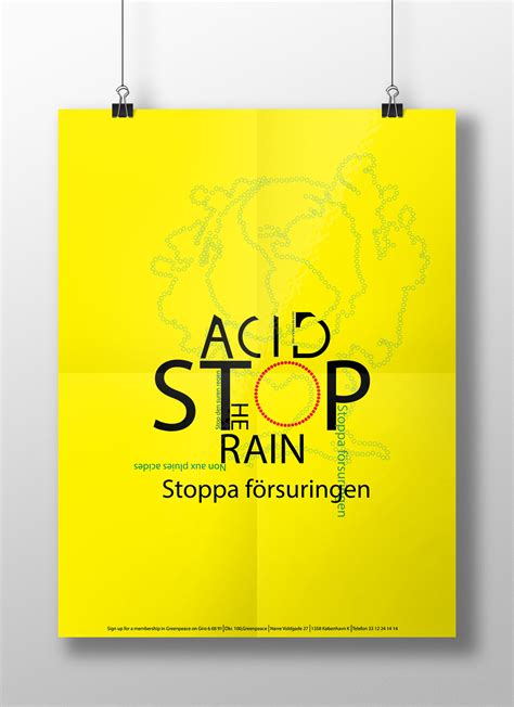 Stop The Acid Rain- Poster Design :: Behance