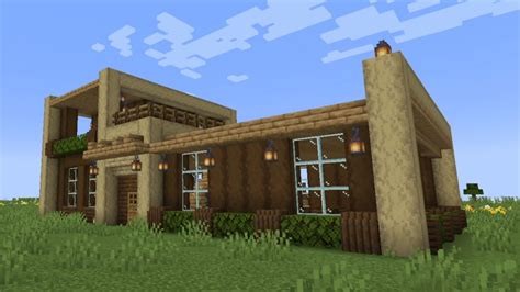 Minecraft Modern Wood House Showcase - YouTube
