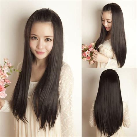 Metallic hair, Straight hairstyles, Long straight hair