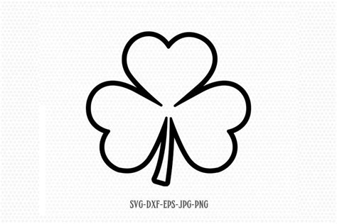 Shamrock outline svg, St Patrick's Day Svg (192381)