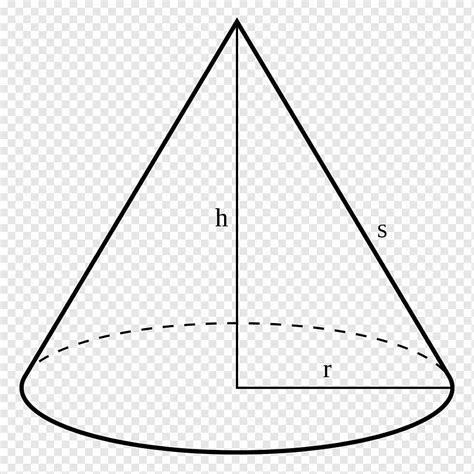 Cono de círculo derivado de la geometría matemática, la altura es ...