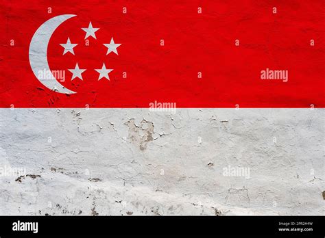 Flag of Singapore Unitary dominant-party parliamentary republic Stock Photo - Alamy