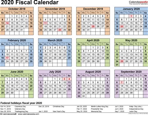 2020 Financial Year Calendar Australia - Template Calendar Design