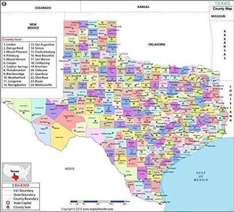 Texas Dry County Map