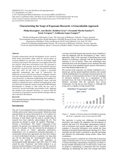 (PDF) Characterising the Scope of Exposome Research: A Generalisable ...