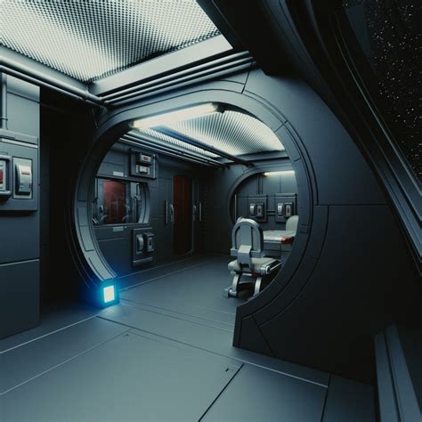 3dsmax interior spaceship space station