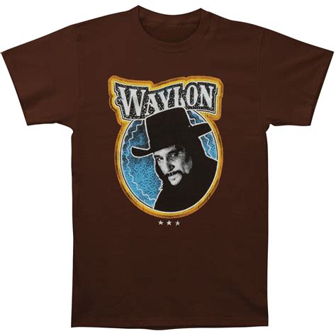 Waylon Jennings - Waylon Jennings Men's Fugitive Tee T-shirt Brown ...