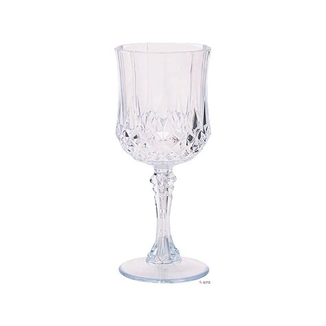 Clear Patterned Plastic Wine Glasses | Oriental Trading