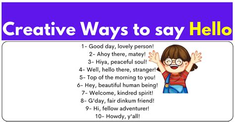 50+ Creative Ways To Say Hello - EngDic