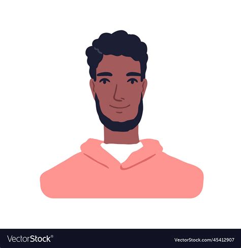 Black man face portrait modern young african Vector Image