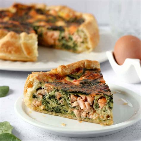 Salmon and Spinach Quiche (10-Minute Prep) - That Cute Dish!