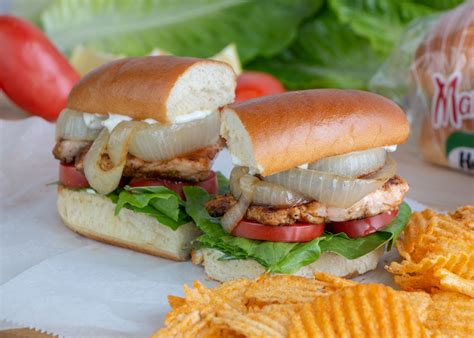 Blackened Salmon Hoagie - Martin's Famous Potato Rolls and Bread