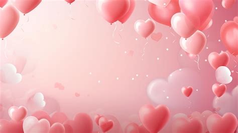 Premium AI Image | balloons in the shape of heart with hearts in the background