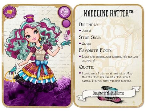 Madeline Hatter Character | Ever After High