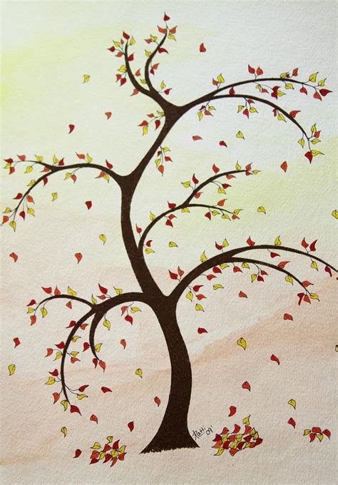 Fall Tree Drawing by Patricia Alexander - Fine Art America