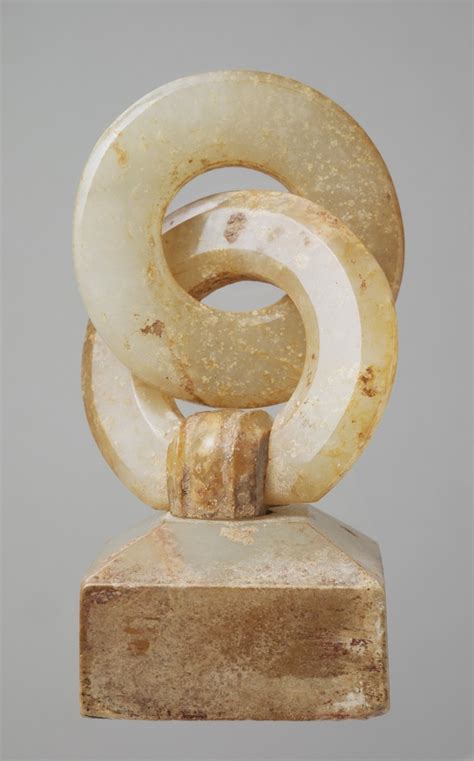 Jade seal with chain of two rings, 3rd century BC-2nd century BC, China. - Tumblr Pics