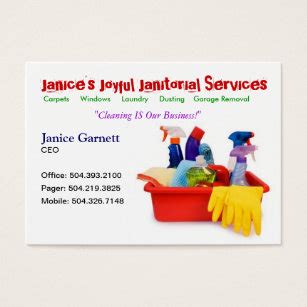 Janitorial Business Cards & Templates | Zazzle