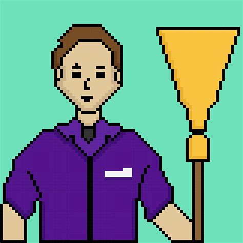 Style design pixel man cleaning service illustration 5365958 Vector Art at Vecteezy