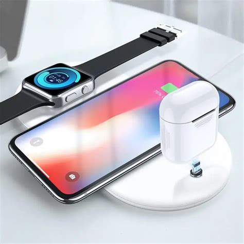 3 IN 1 QI Wireless Charger Wireless Fast Charger For IPhone X XR Xs Max ...