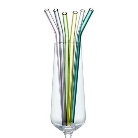 Glass Straws 6 Pcs Set | Glass straws, Glass drinking straws, Reusable ...