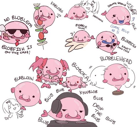 Blobfish, Cute kawaii drawings, Cute drawings