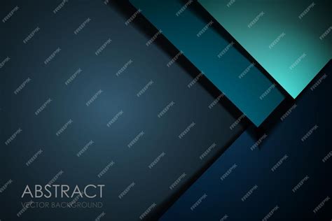 Premium Vector | Green turquoise vector background overlap layer on blue dark space for text and ...