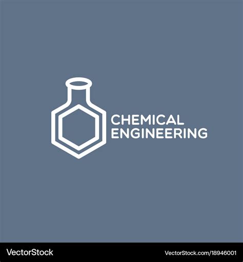 Chemical engineering logo Royalty Free Vector Image