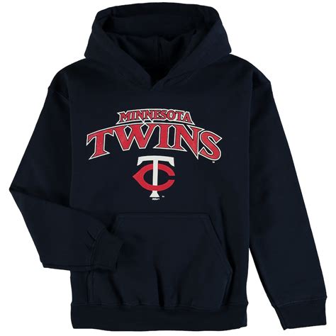 Youth Minnesota Twins Stitches Navy Team Fleece Pullover Hoodie