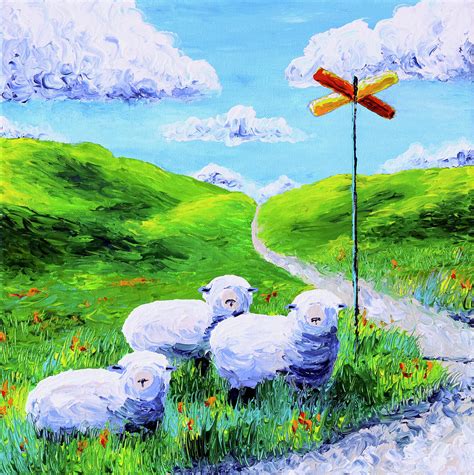 Crossroads Painting by Bari Rhys