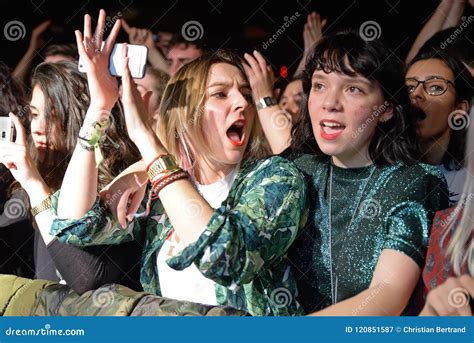 The Crowd Cheering in a Concert at Razzmatazz Stage Editorial Photography - Image of stage, rock ...