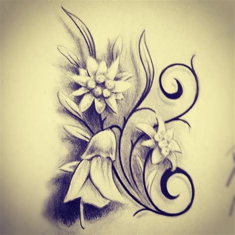 TattooGram — Edelweiss & Kowhai flower tattoo design. by...