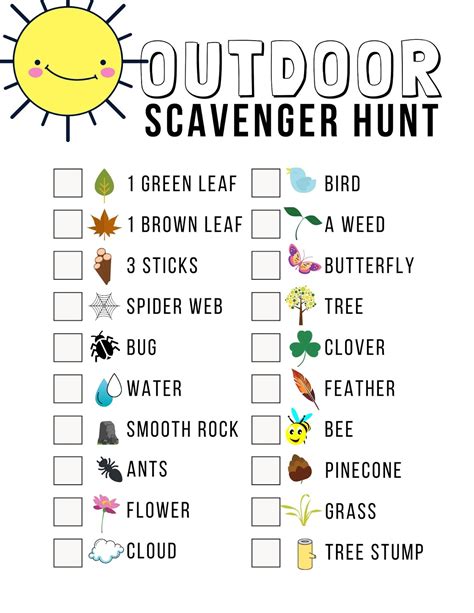 Printable Scavenger Hunts