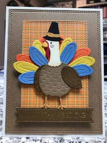 Happy Turkey Day Card by Kay | Happy turkey day, Thanksgiving cards handmade, Spellbinders cards